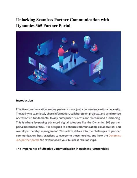 Ppt Unlocking Seamless Partner Communication With Dynamics 365 Partner Portal Powerpoint