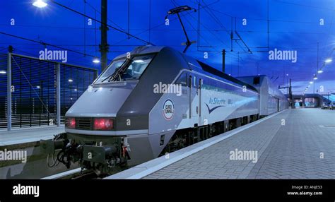 Eurotunnel Shuttle Train at the UK Terminal in Folkestone Stock Photo, Royalty Free Image ...