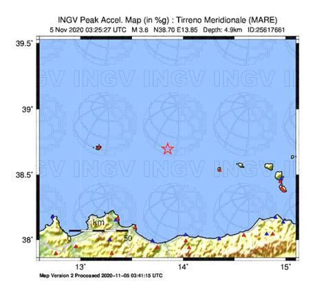 Scosse Di Terremoto Nel Tirreno Meridionale Al Largo Della Sicilia E