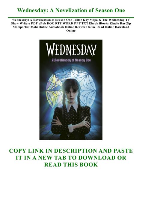 {DOWNLOAD PDF} Wednesday: A Novelization of Season One by Tehlor Kay