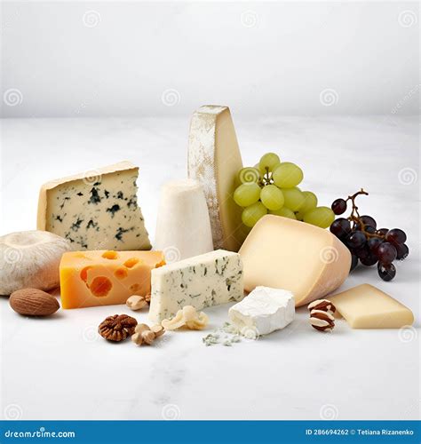 Assortment Of Cheeses Various Types Of Cheese Stock Illustration Illustration Of Camembert