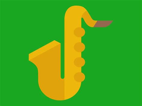 Saxophone Emoji Icon PNG vector in SVG, PDF, AI, CDR format