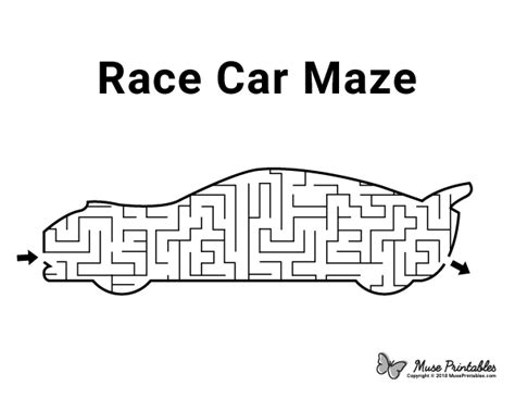 Free Printable Race Car Maze