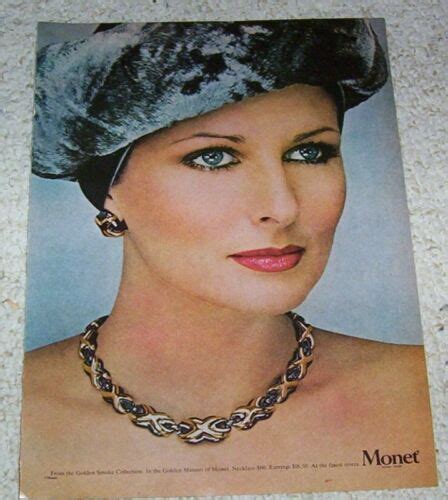 1980 Ad Page Monet Jewelry Cristina Ferrare Fashion Print Advertising