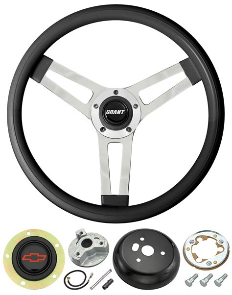 Steering Wheel Kit Grant Classic 5 1969 88 Chevrolet Black W Red