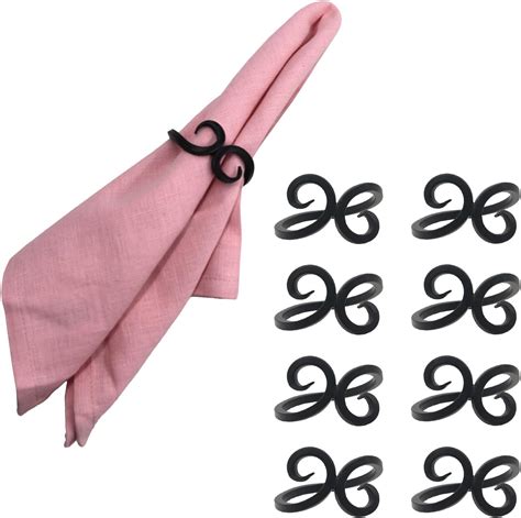 Amazon Napkin Rings Set Of 8 Iron Knotted Napkin Rings Tabletop