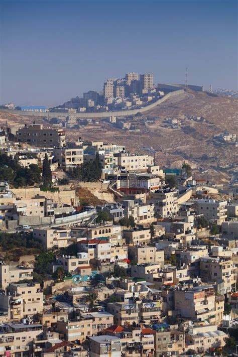 East Jerusalem Green Line Wall Stock Photo - Image of siloam, palestine ...