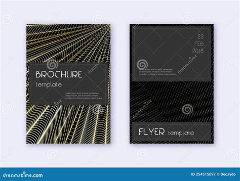 Black Cover Design Template Set Stock Vector - Illustration of vector ...