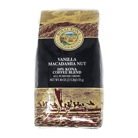 Royal Kona Coffee Vanilla Macadamia Nut 10 Kona Coffee Ground 2 5