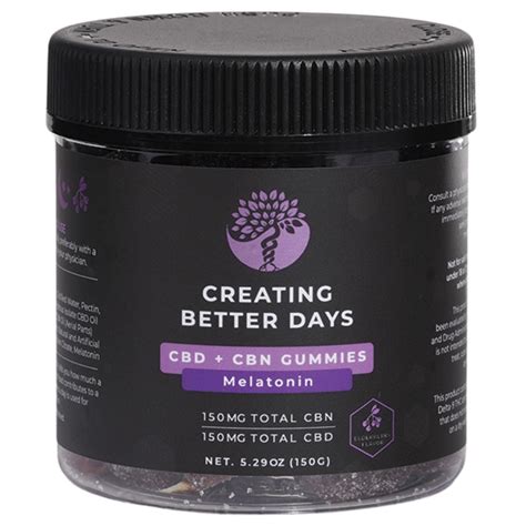 Creating Better Days Cbd Sleep Gummies W Melatonin Cbn Mg