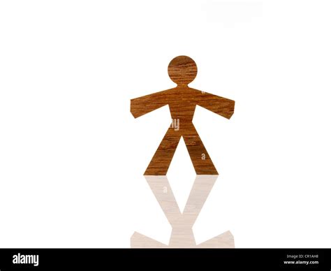 Studio shot of wood grain stick figure Stock Photo - Alamy