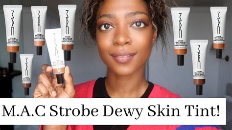 New Mac Strobe Dewy Skin Tint Review Wear Test Youtube