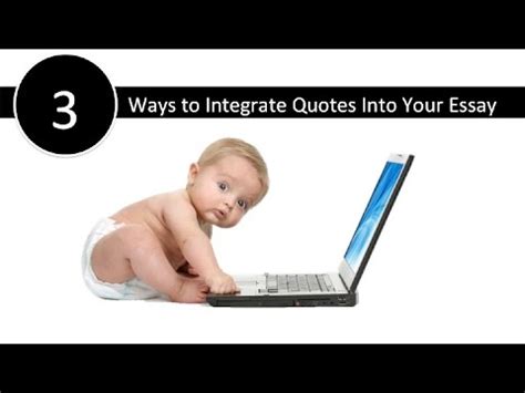 How To Integrate Quotes Into Your Essay Youtube