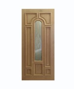 Puerta de Madera Sólida de Poplar con Vitral Modelo Majestic CAPECO