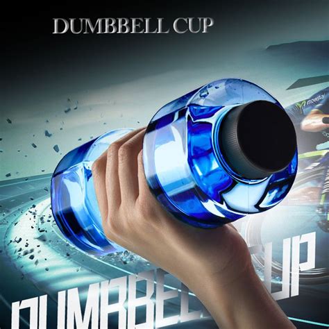 550ml Personalized Creative Portable Dumbbell Shape Plastic Water Bottle Bodybuilding Muscle