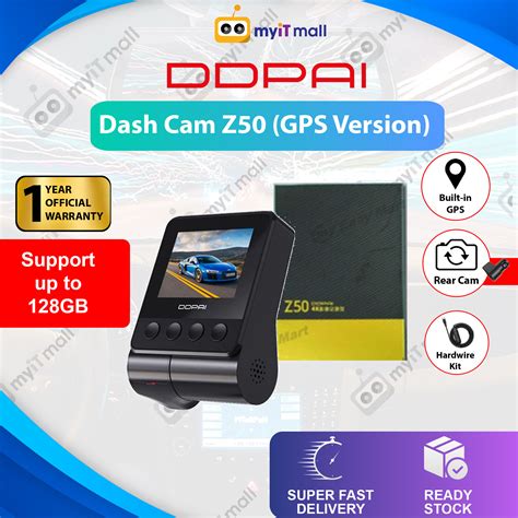 DDPai Dash Cam Z50 4K 2160P Dash Cam GPS Dual Channel Front Rear