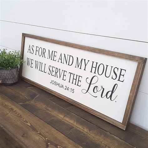 Buy As For Me And My House We Will Serve The Lord Sign Bible Verse