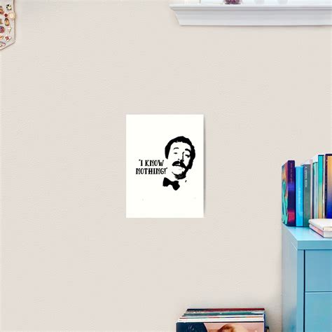 I Know Nothing Manuel Fawlty Towers Quote And Graphic Art Print For