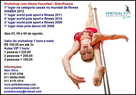 Vertical Fit Referência em Pole Dance Workshop Alesia Vazmitsel