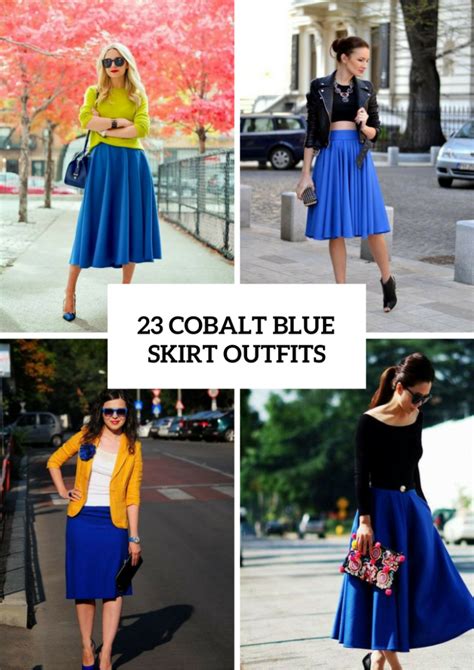 23 Fabulous Cobalt Blue Skirt Outfits To Repeat Styleoholic