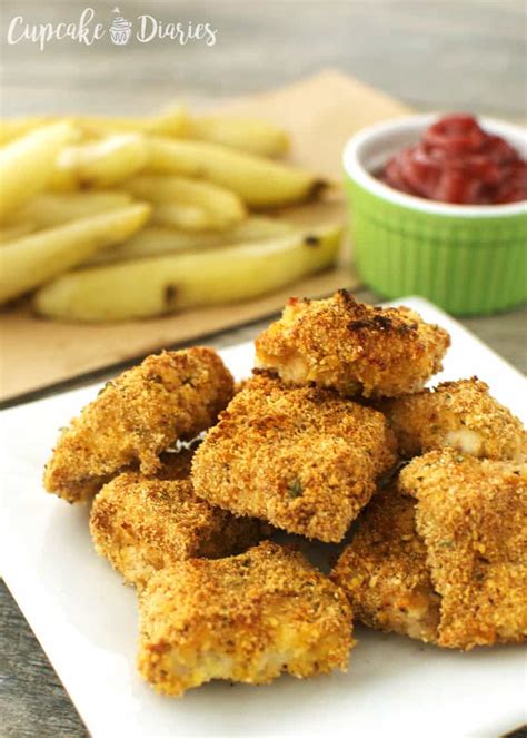 Baked Chicken Nuggets and Fries