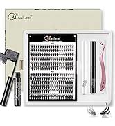 Eyelash Extension Kit At Home Missicee 96 PCS D Curl Wide Stem Cluster