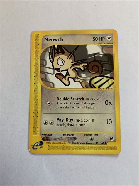 Pokémon TCG Meowth Expedition 121 Regular Common Values MAVIN