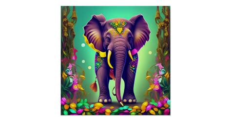 BIG FIVE Elephant Poster | Zazzle