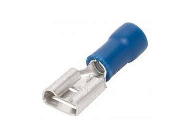 Terminal Faston hembra semi aislado de 6 3mm para cable 2 5mm² azul