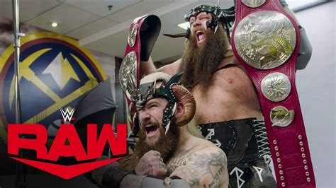 Viking Raiders With Their Newly Won Titles Raw Exclusive Oct