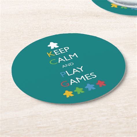 Keep Calm And Play Games Coasters