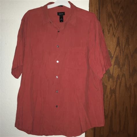 Claiborne Shirts Burnt Orange Short Sleeve Button Down Top Poshmark