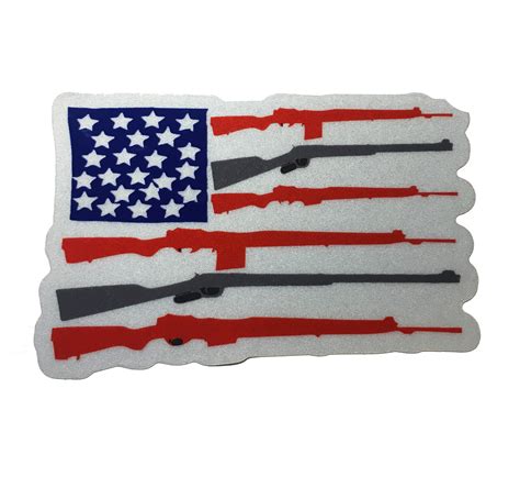 Reflective American Heritage Full Color Gun Flag 5x3 — Empire Tactical Usa