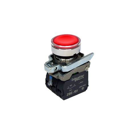 PROMELSA Pulsador Luminoso Rasante Rojo 22mm 24VAC DC NA NC Promelsa