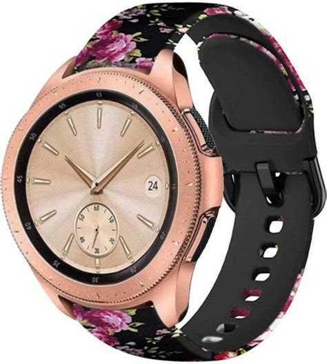 Siliconen Smartwatch Bandje Geschikt Voor Strap It Pink Flower