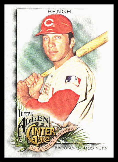 2022 Topps Allen Ginter 38 Johnny Bench Cincinnati Reds Baseball Card