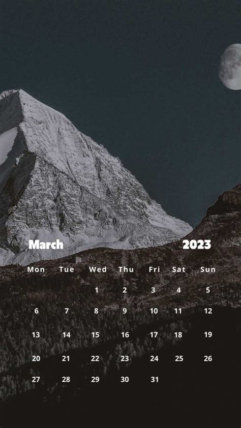 March Calendar 2023 Wallpaper - iXpap