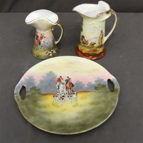 Royal Bayreuth Bavaria Hand Painted Pitcher Hand Painted Plate