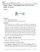 Docx Packet Tracer Investigating The Tcp Ip And Osi Models