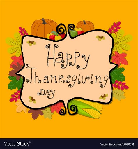 Thanksgiving Royalty Free Vector Image - VectorStock