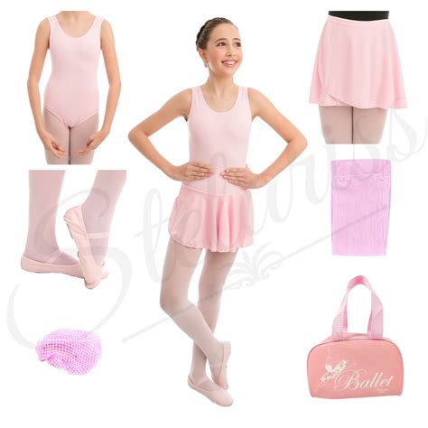 Kit Para Ballet Uniforme Completo Collant Regata Pe As