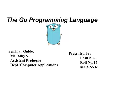 Go Programming Language Golang Ppt