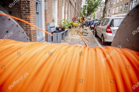 Kpn Employees Laying Fiber Optic Cables Editorial Stock Photo - Stock ...