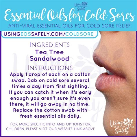 Essential Oils For Cold Sores Anti Viral Essential Oils For Cold Sore Relief Using Essential