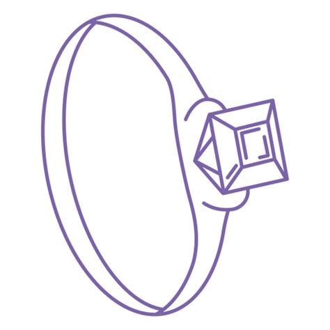 Design PNG E SVG De Anel Roxo Diamante Para Camisetas