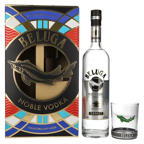 Beluga Noble Vodka EXPORT Montenegro 40 Vol 0 7l In Geschenkbox Mit Glas