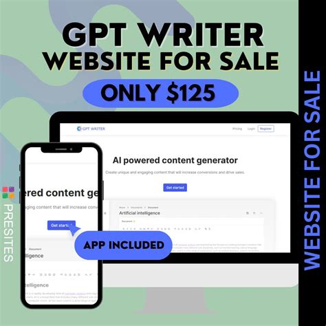 GPT Writer AI Writing Generator Website for Sale - Etsy