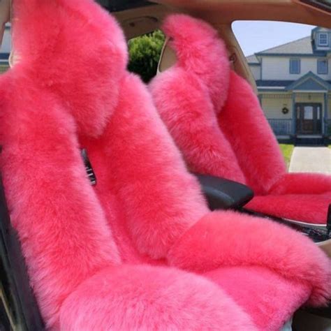 Must Have These Pink And Super Fluffy Seat Covers With Images Pink Car Seat Covers Car Seats