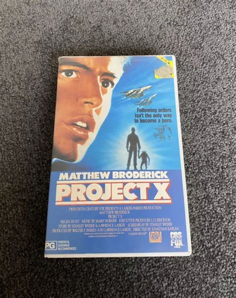 PROJECT X VHS CBS Fox Video Big Box Ex Rental Broderick 1987 5 24