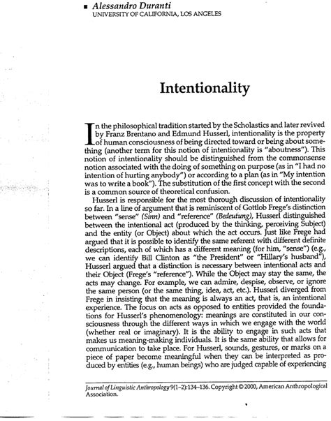 (PDF) Intentionality